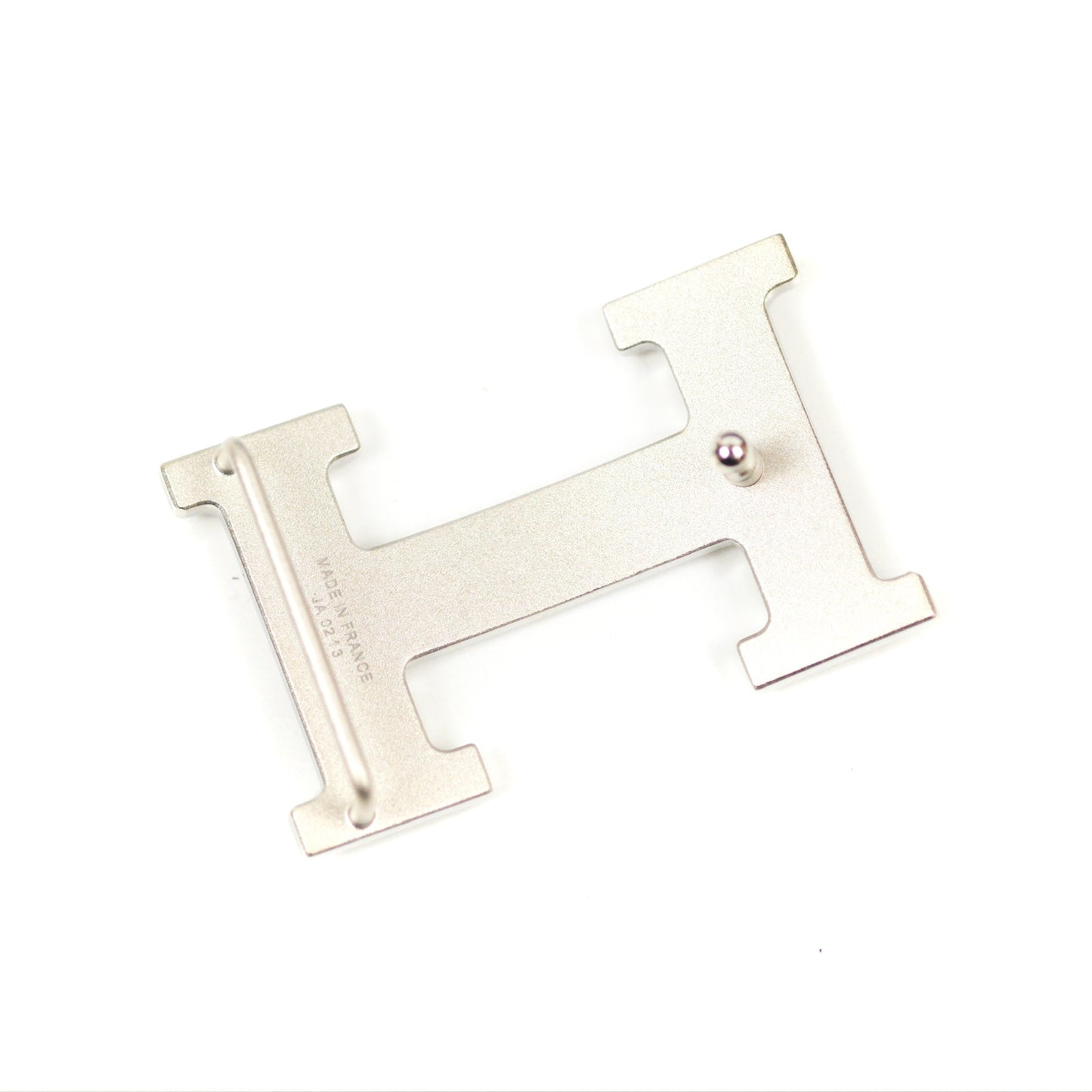 Hermès H Silver Belt Buckle & Reversible Blue Black