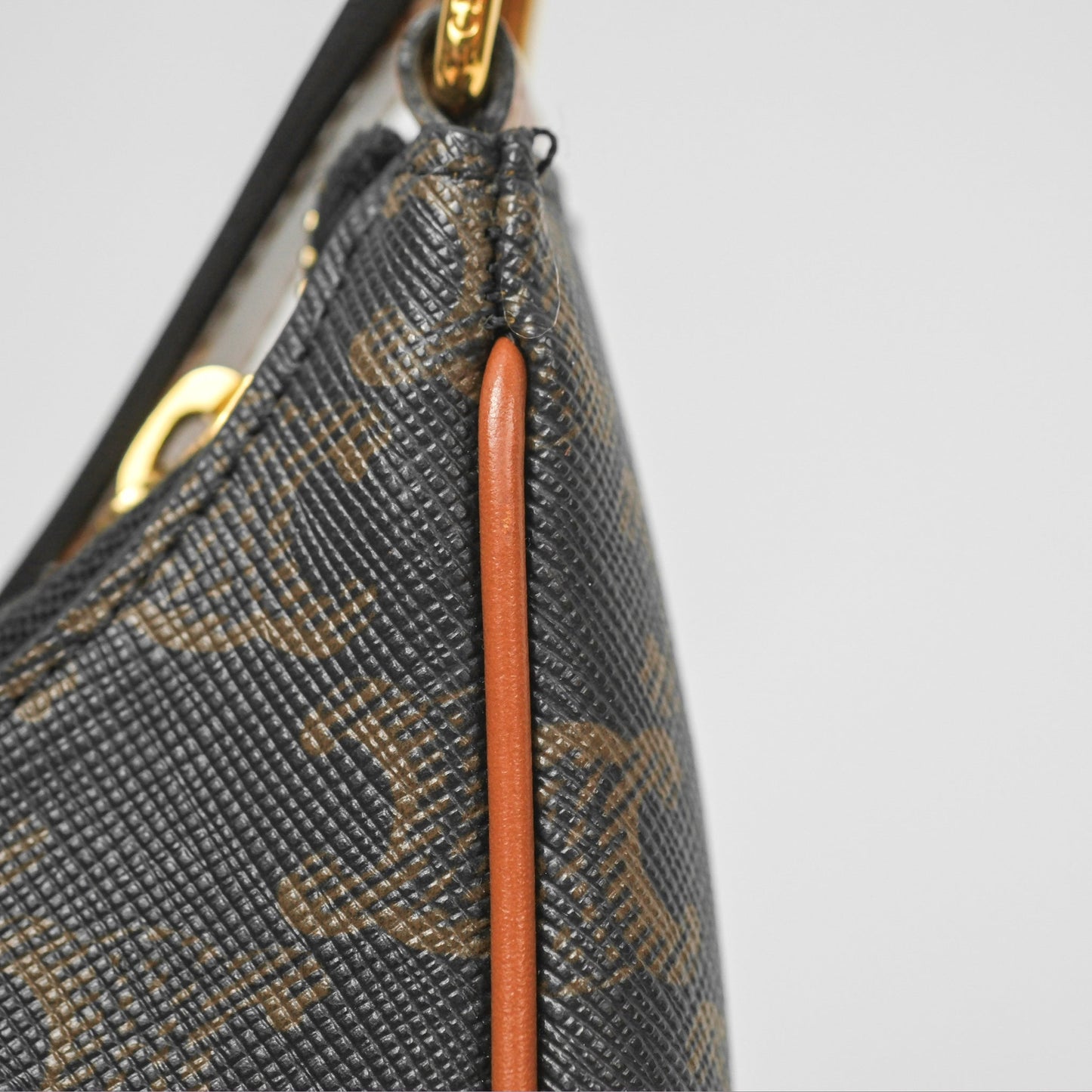 Celine Ava Bag In Triomphe Canvas Calfskin Tan