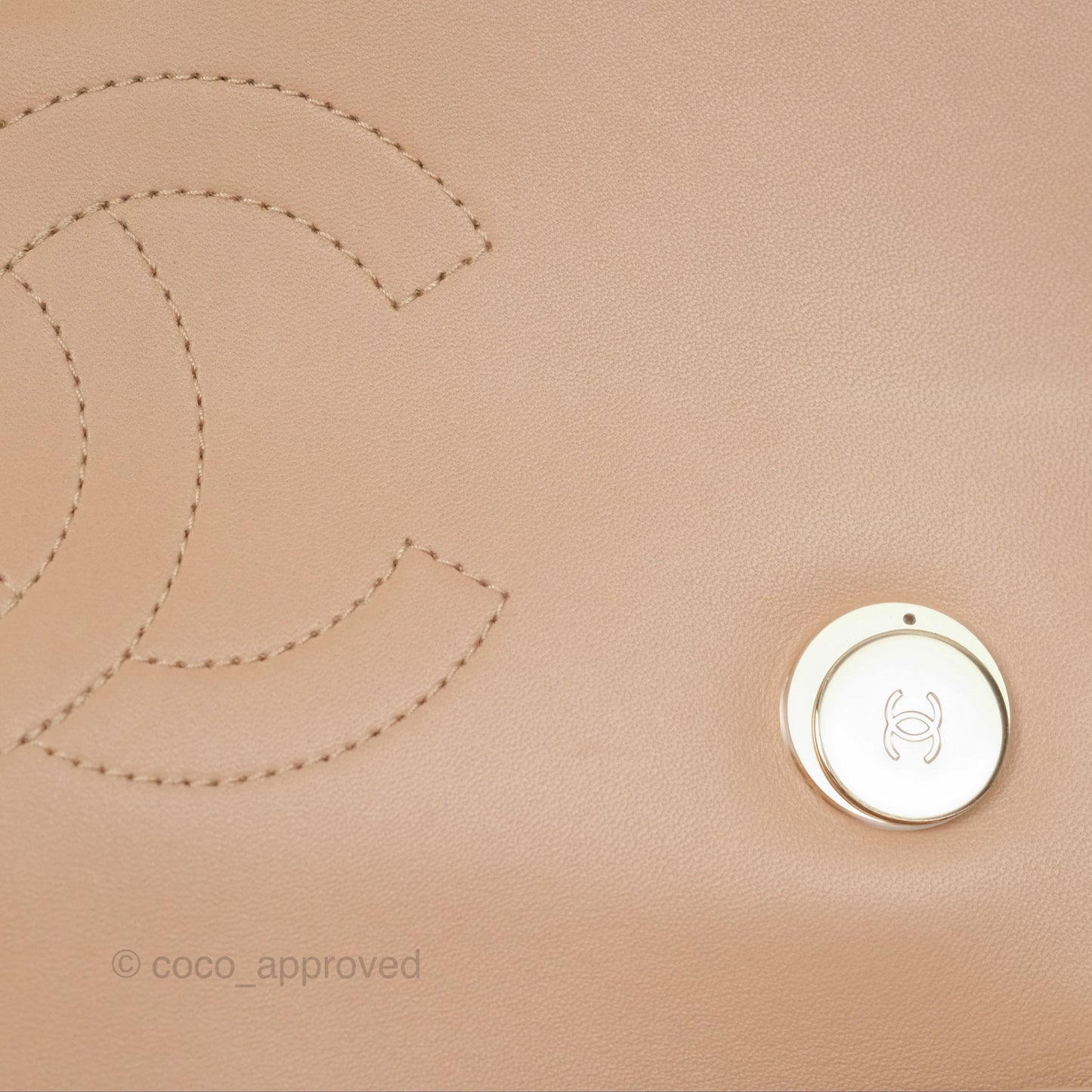Chanel Trendy CC Small Beige Lambskin Gold Hardware 22S