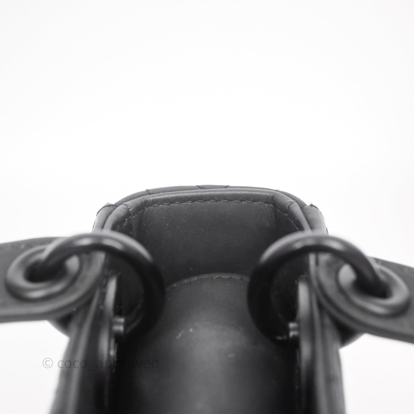 Christian Dior Mini Lady Dior Ultra Matte Black Cannage Calfskin
