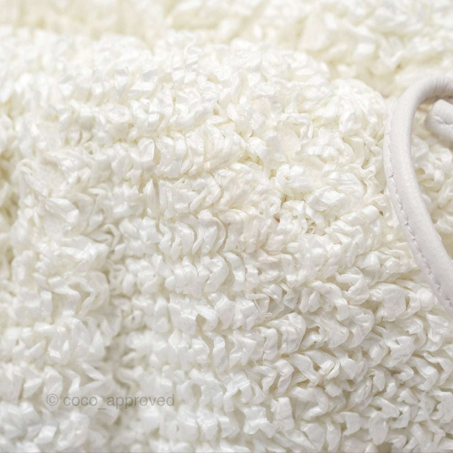 Bottega Veneta The Mini Pouch Boucle Raffia White