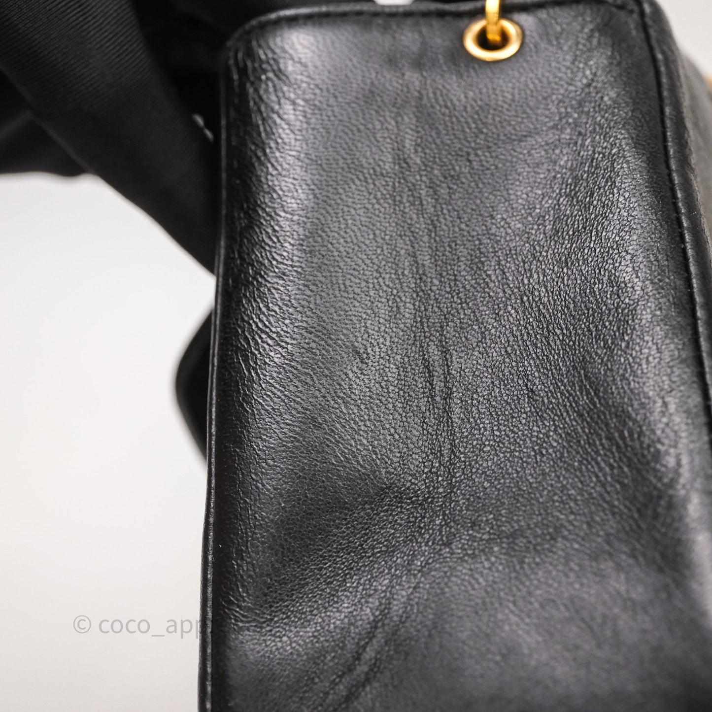 Chanel Vintage Small Classic Diana Flap Bag Black Lambskin 24K Gold Hardware