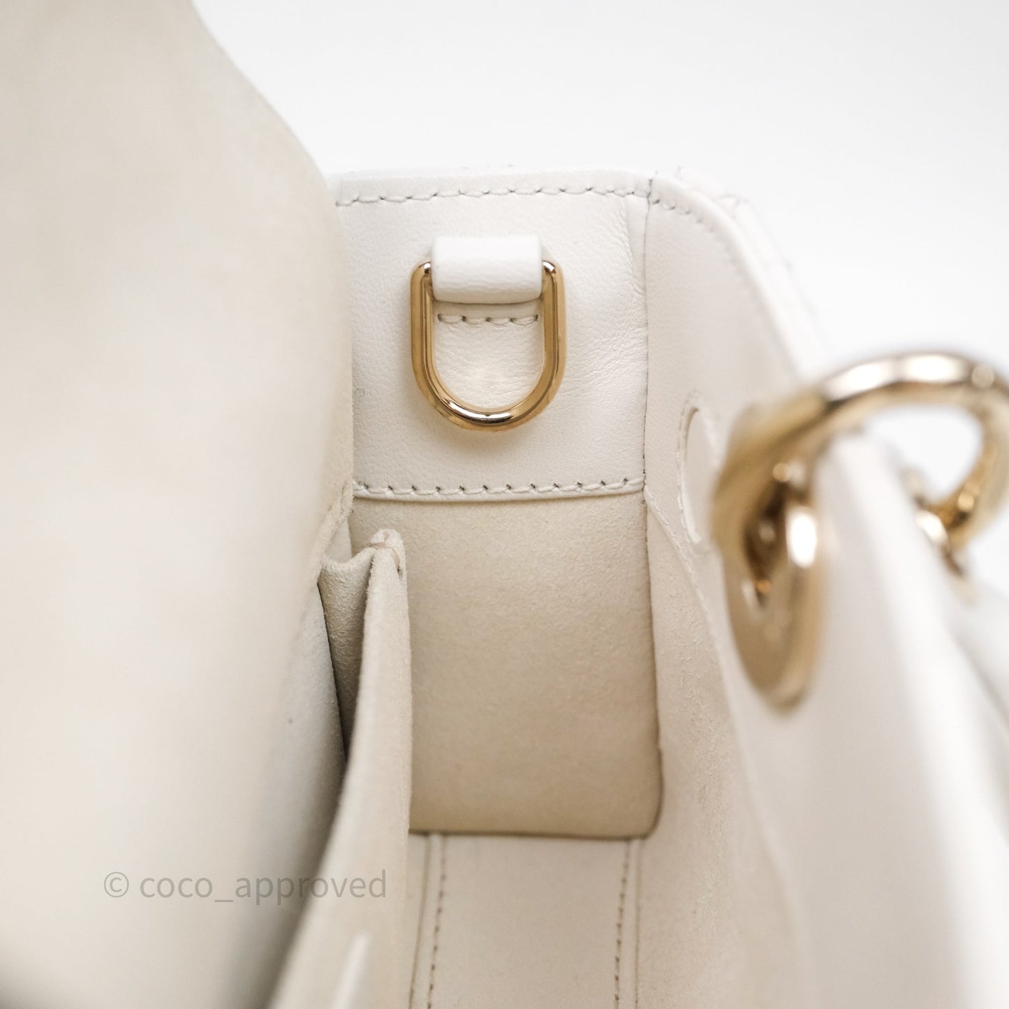 Christian Dior Mini Lady D-Joy White Light Gold Hardware