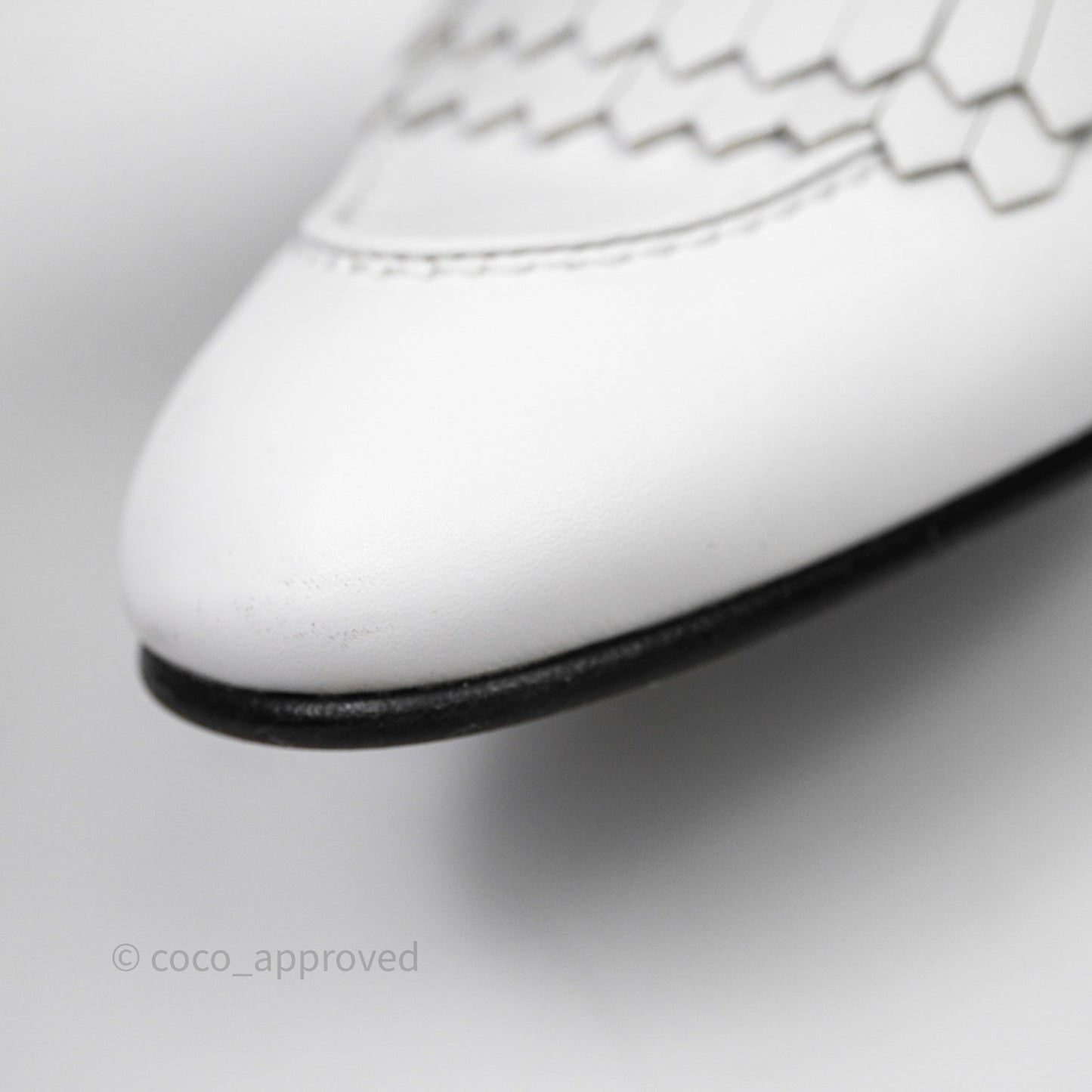 Hermès Royal Loafers White Calfskin Size 38