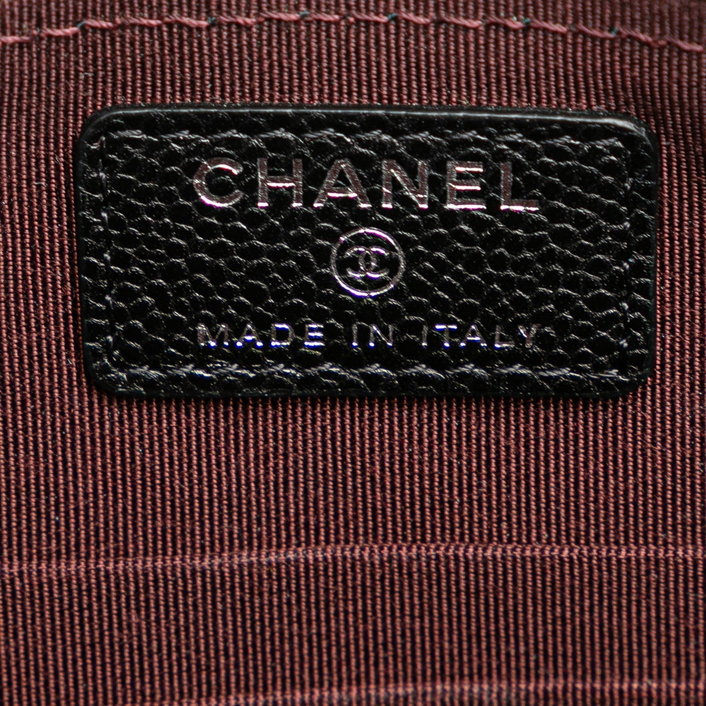 CHANEL Caviar Double Zip Cosmetic Case Clutch Bag