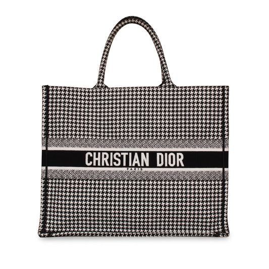 Luxury Dior Large Luxury Dior Book Tote -  Houndstooth