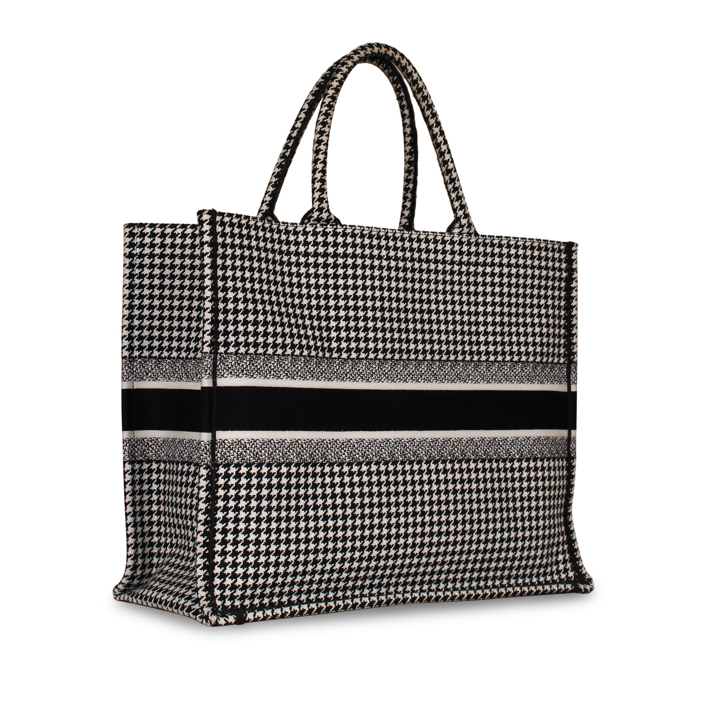 Luxury Dior Large Luxury Dior Book Tote -  Houndstooth