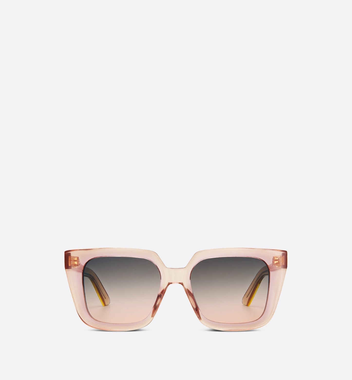 Luxury Diormidnight S1I Transparent Pink Square Sunglasses