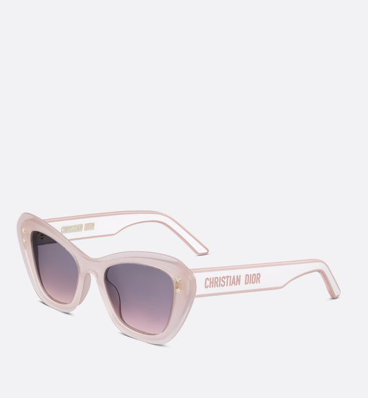 Luxury Diorpacific B3U Transparent Pink Butterfly Sunglasses