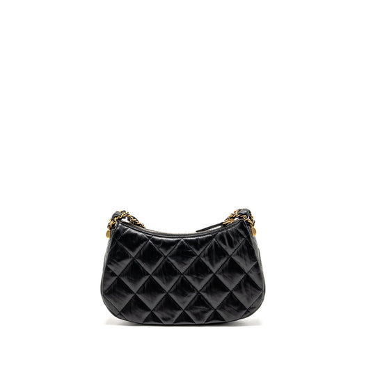 Chanel 23K 19 Hobo Shoulder Bag Calfskin Black GHW (Microchip)