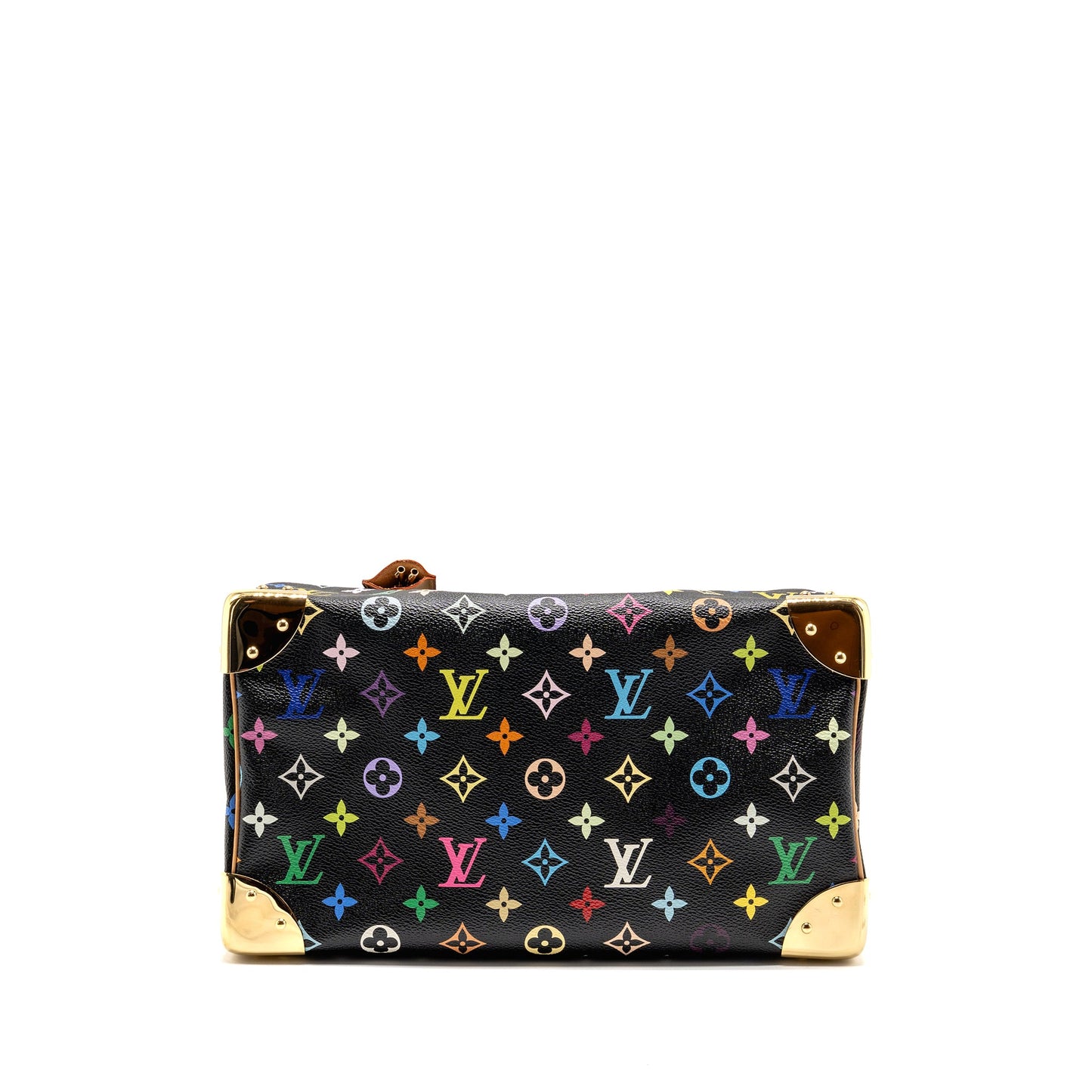Louis Vuitton x Takashi Murakami Speedy 30 Limited Edition Multicoloured Monogram Canvas Black GHW