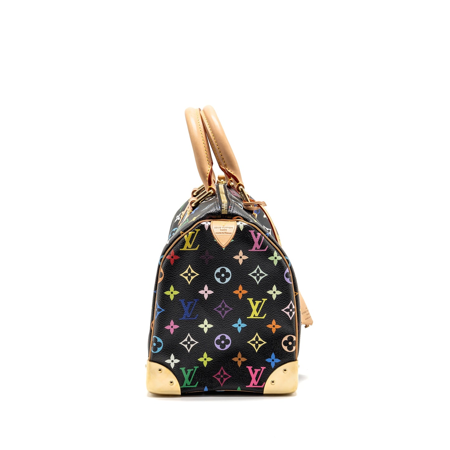 Louis Vuitton x Takashi Murakami Speedy 30 Limited Edition Multicoloured Monogram Canvas Black GHW