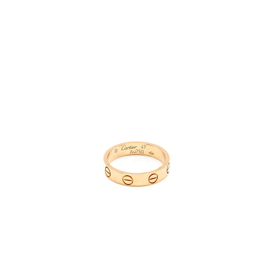 Cartier Size 47 Love Ring Small Model Rose Gold