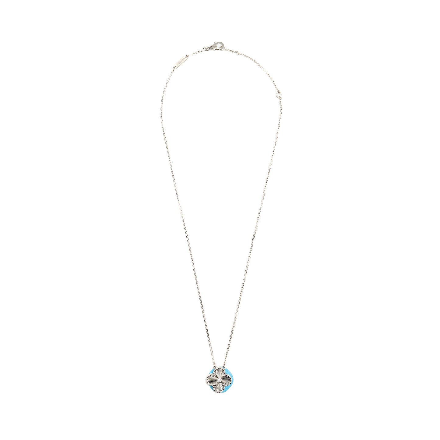 Van Cleef & Arpels 2020 Holiday Limited Pendant Guilloche White Gold Diamond
