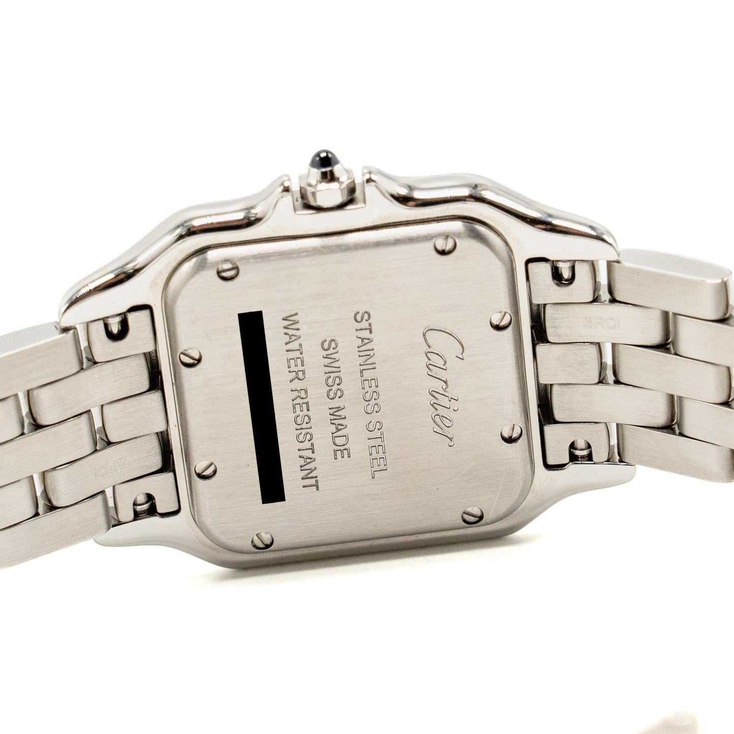 Cartier Panthere De Cartier Watch, Medium Model, Stainless Steel With Diamonds REF:W4PN0008