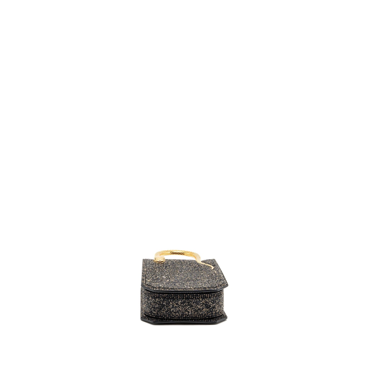 Bvlgari Serpentine Mini Tote Bag Crystal Sparkle Calfskin Antique Bronze/Gold GHW