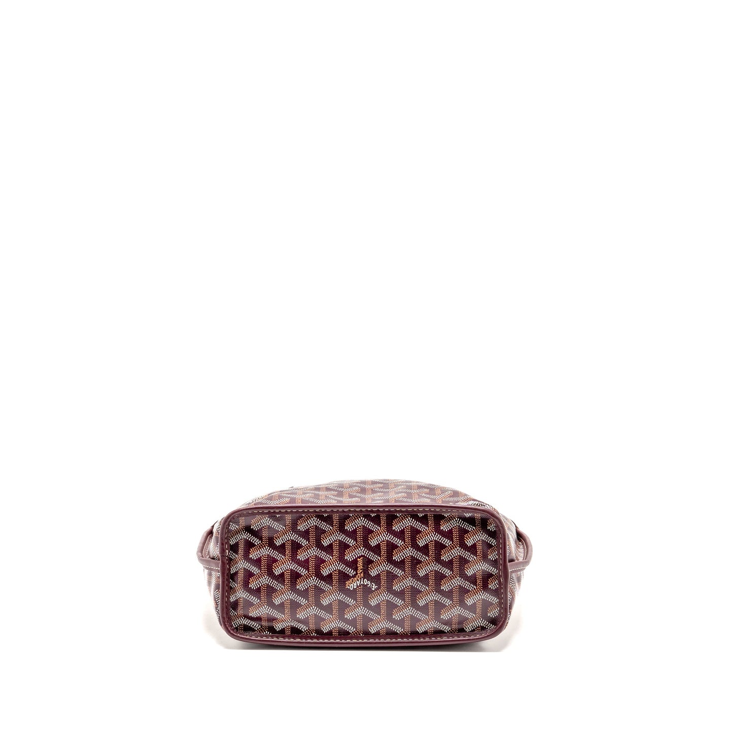 Goyard Mini Anjou Tote Bag Goyardine Canvas Bordeaux SHW