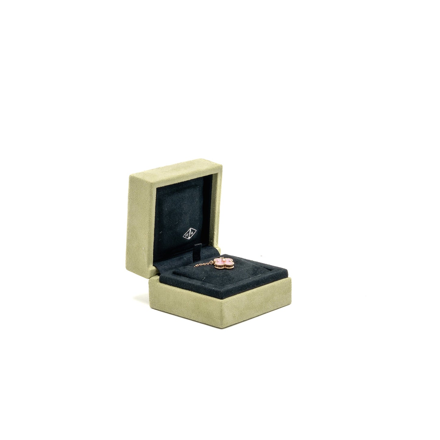 Van Cleef & Arpels 2021 Holiday Pendant Rhodonite Rose Gold with Diamond