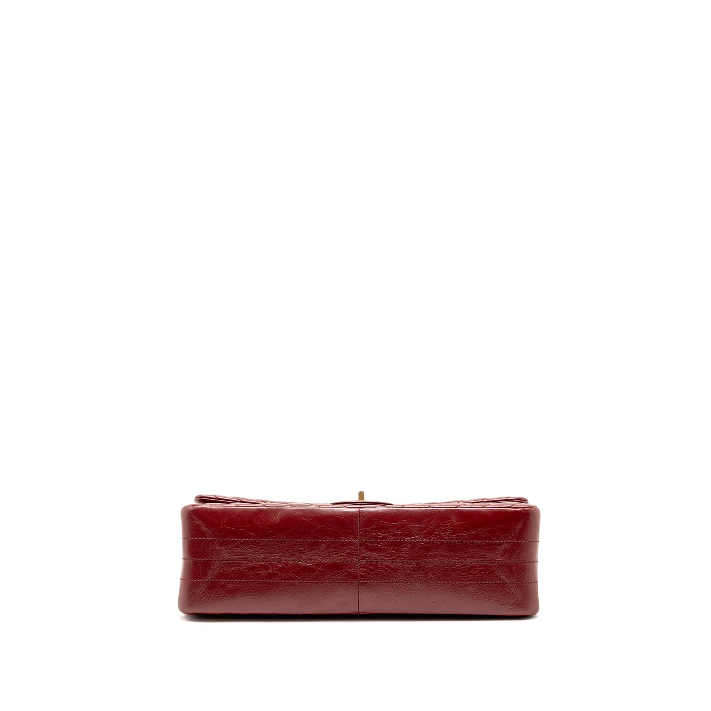 Chanel 2.55 226 Reissue Double Flap Bag Chevron Aged Calfskin Red GHW