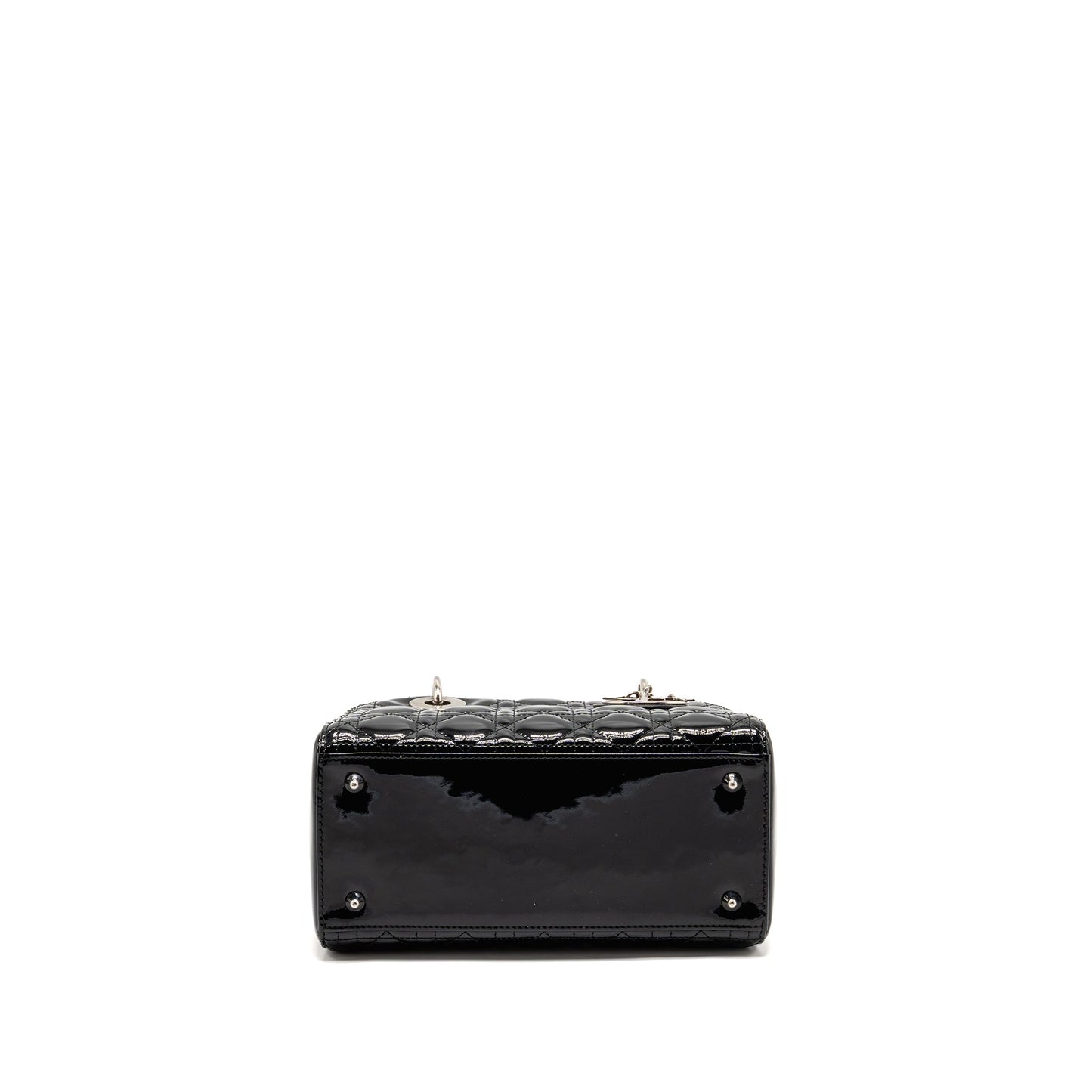 DIOR Medium Lady Dior Patent Leather Black SHW