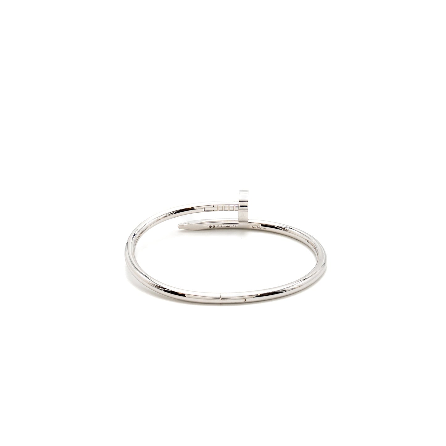 Cartier size 17 Juste un Clou bracelet Classic model white gold
