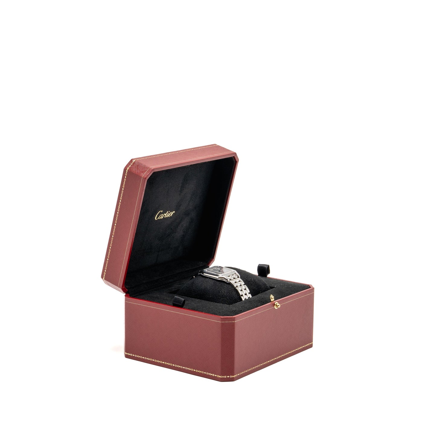 Cartier Panthere De Cartier Watch, Medium Model, Stainless Steel With Diamonds REF:W4PN0008