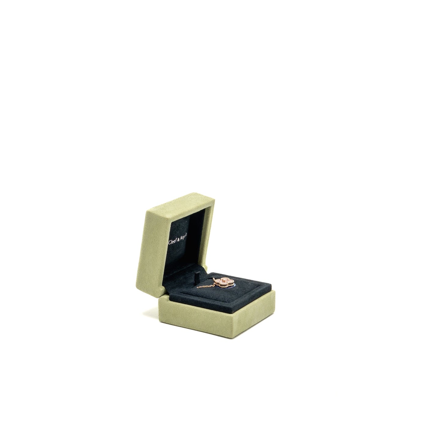 Van Cleef & Arpels 2025 Holiday Pendant Pink Mother of Pearl, Rose Gold, Diamond
