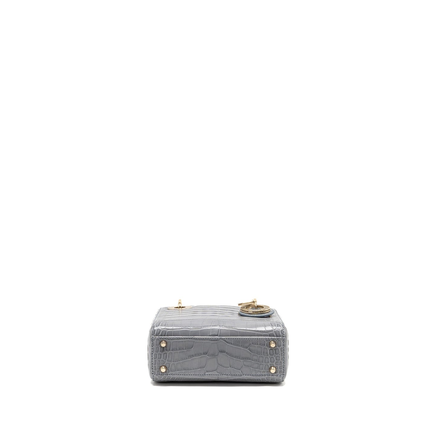Dior Mini Lady Dior alligator mississippiensis grey LGHW