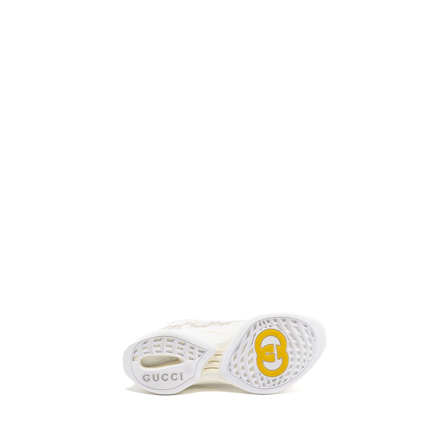 Gucci Size 36.5 Gucci Run Sneakers GG Crystal Mesh White