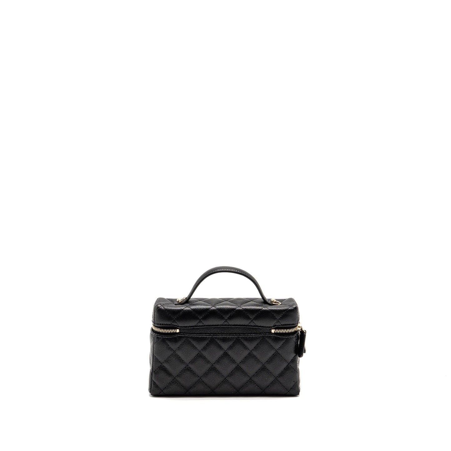 Chanel 25p CC Top Handle Vanity Bag Caviar Black LGHW(microchip)