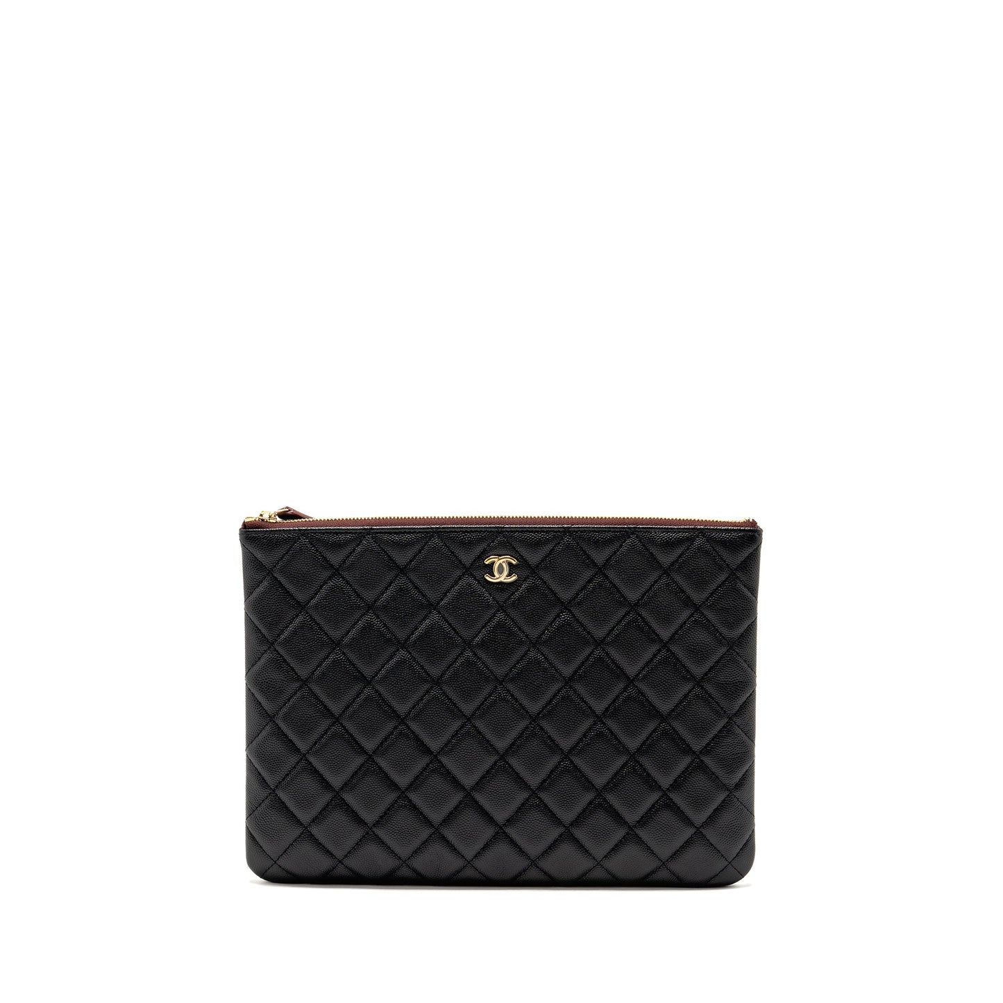 Chanel O Case Clutch caviar black GHW