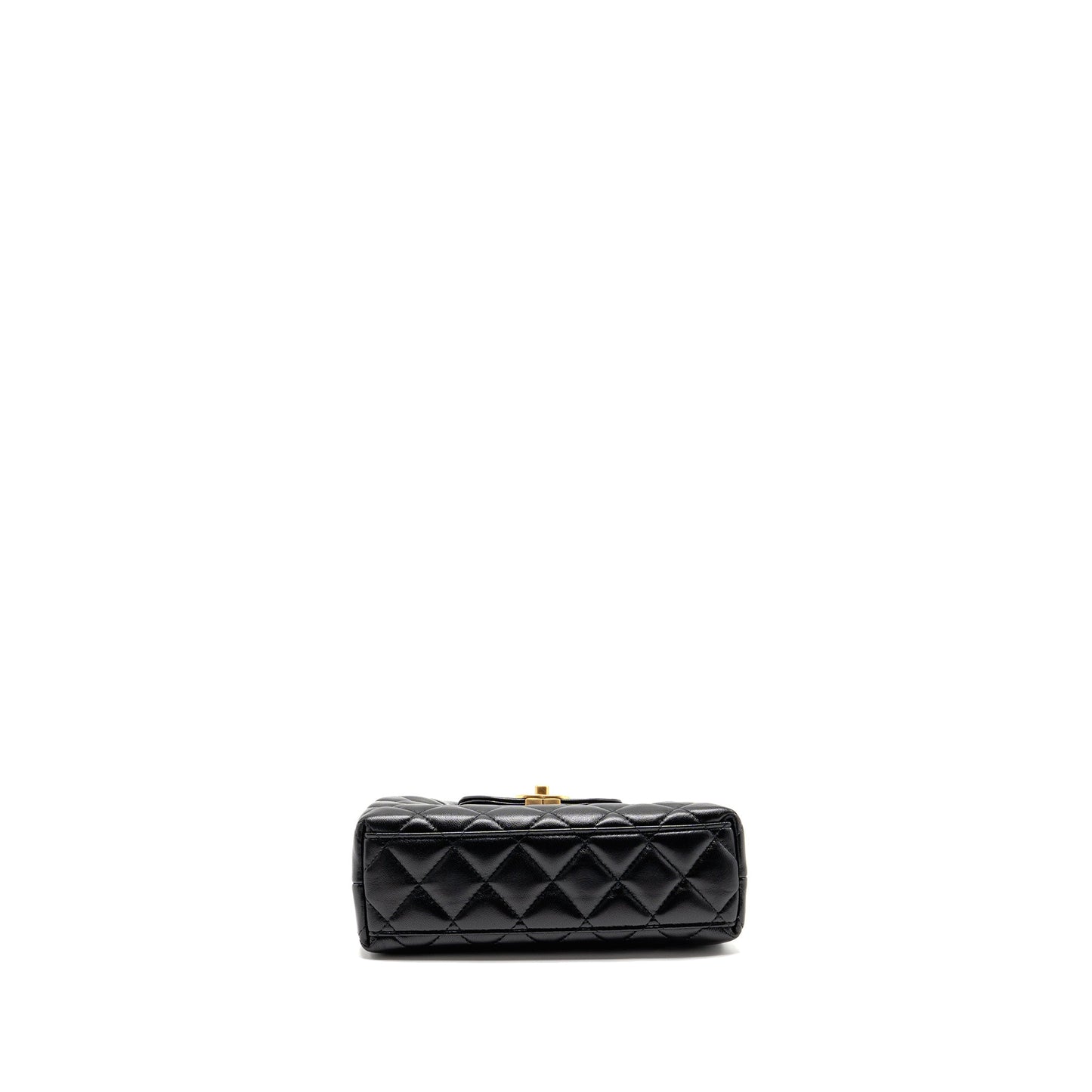 Chanel 25A Mini Kelly Shopping Tote Bag Lambskin Black GHW (microchip)