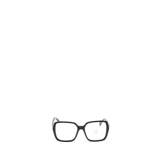 Chanel Letter Logo Square Glasses Black LGHW