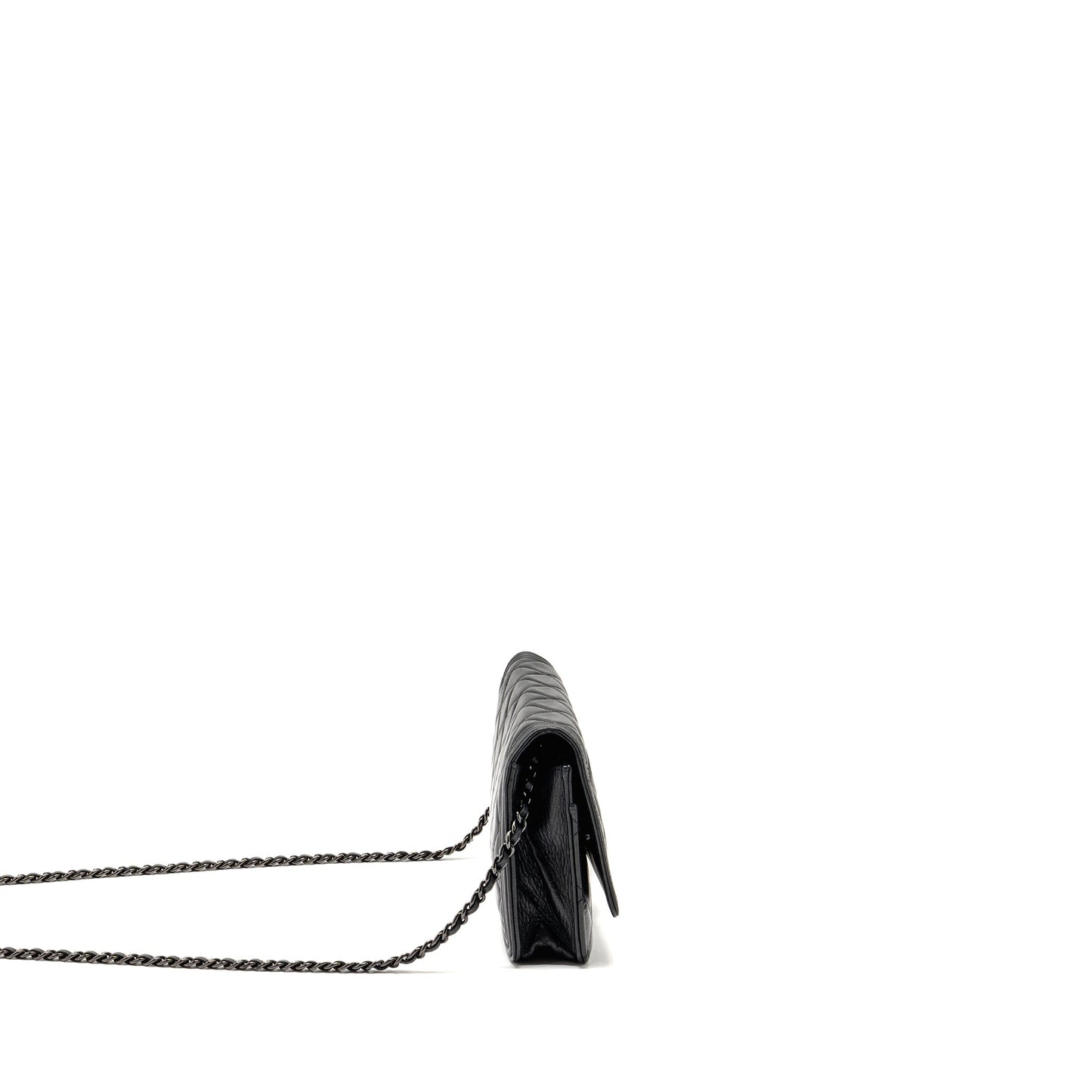 Chanel boy wallet on chain calfskin black with black hardware