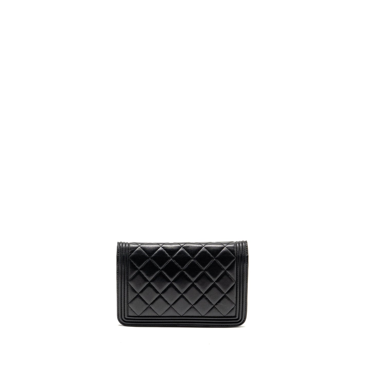 Chanel boy wallet on chain calfskin black with black hardware