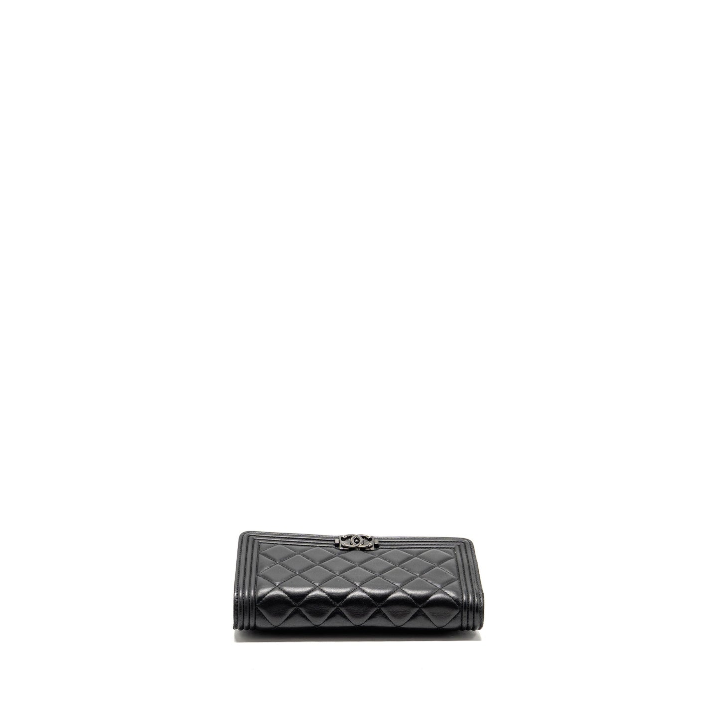 Chanel boy wallet on chain calfskin black with black hardware