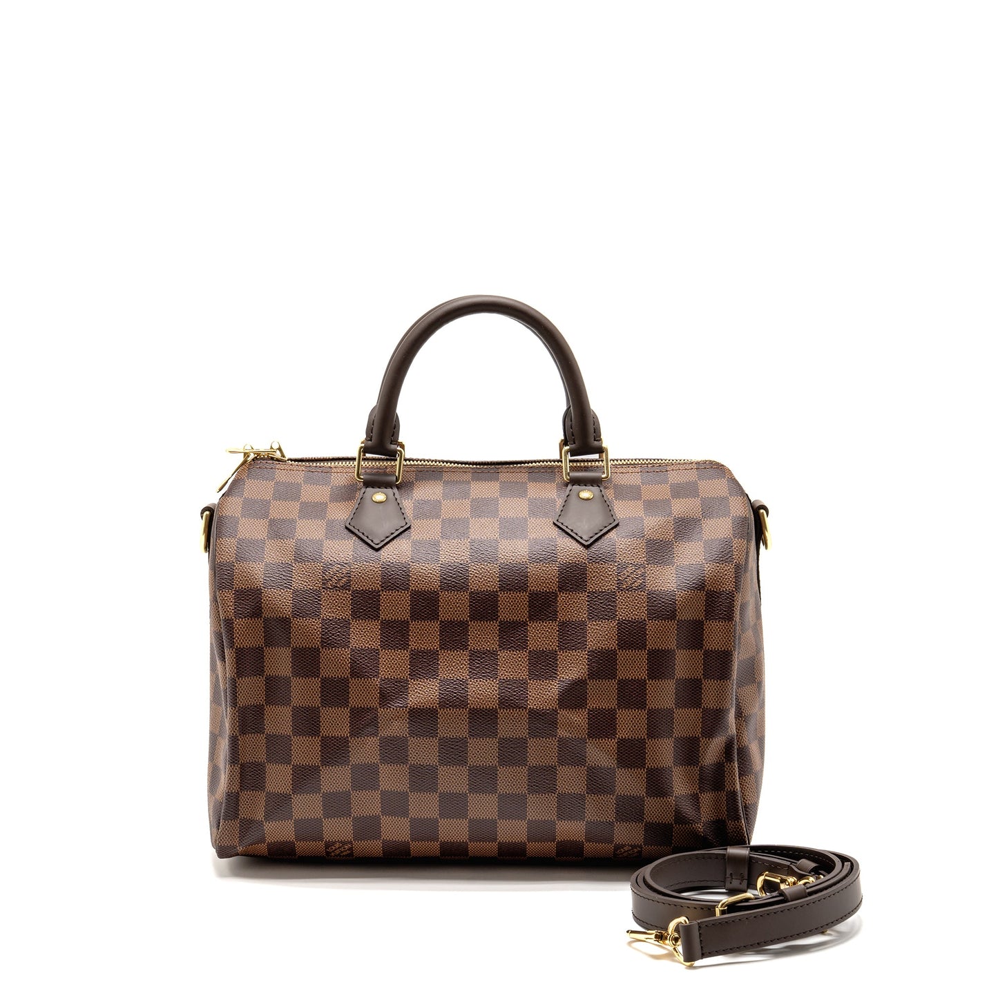 Louis Vuitton speedy bandouliere 30 damier ebene canvas GHW