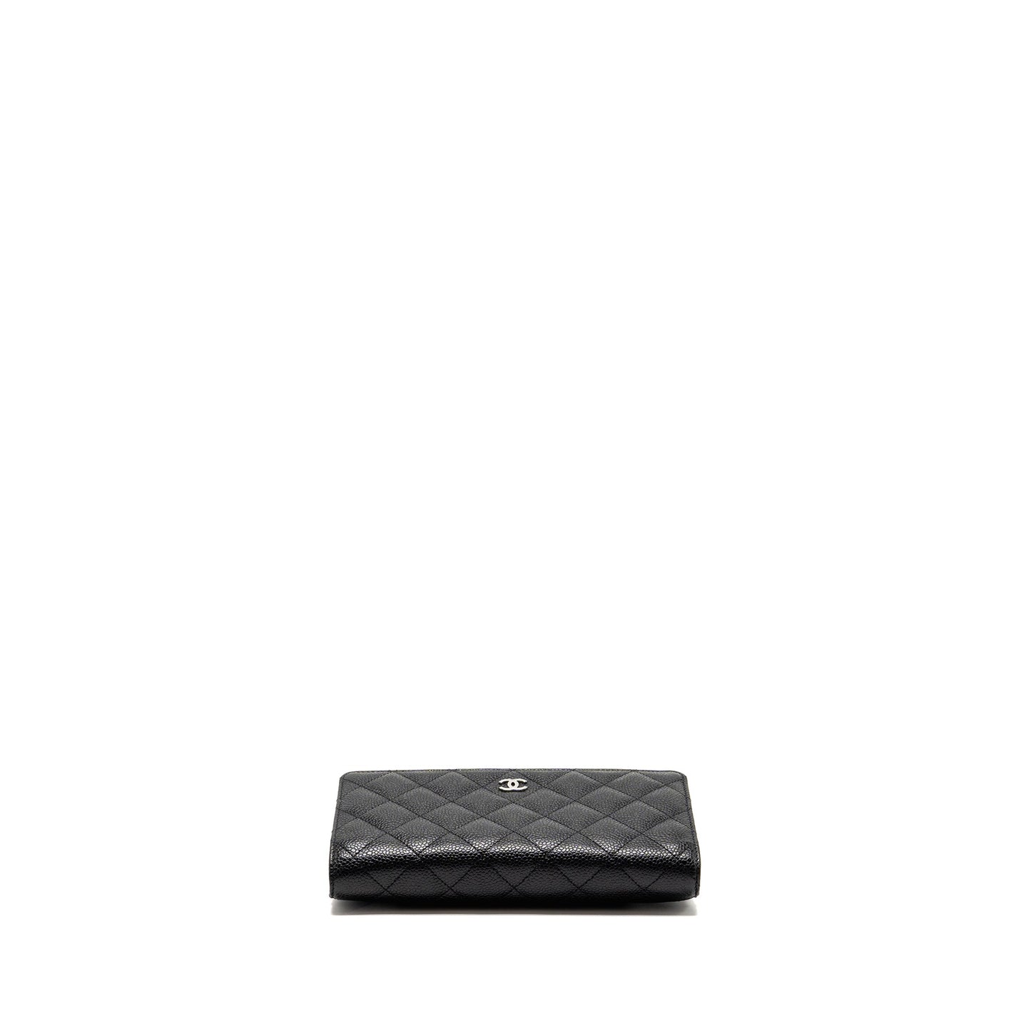 Chanel classic wallet on chain caviar black SHW (microchip)