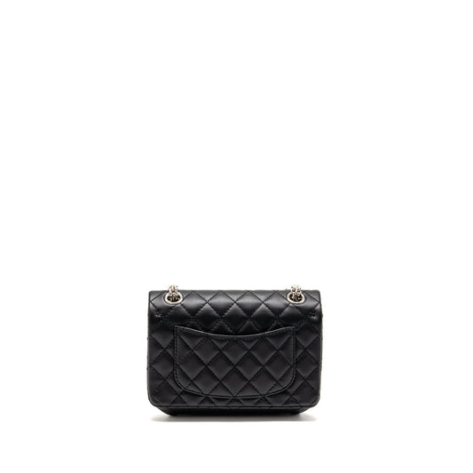 Chanel MINI 2.55 reissue aged calfskin black SHW (Microchip)