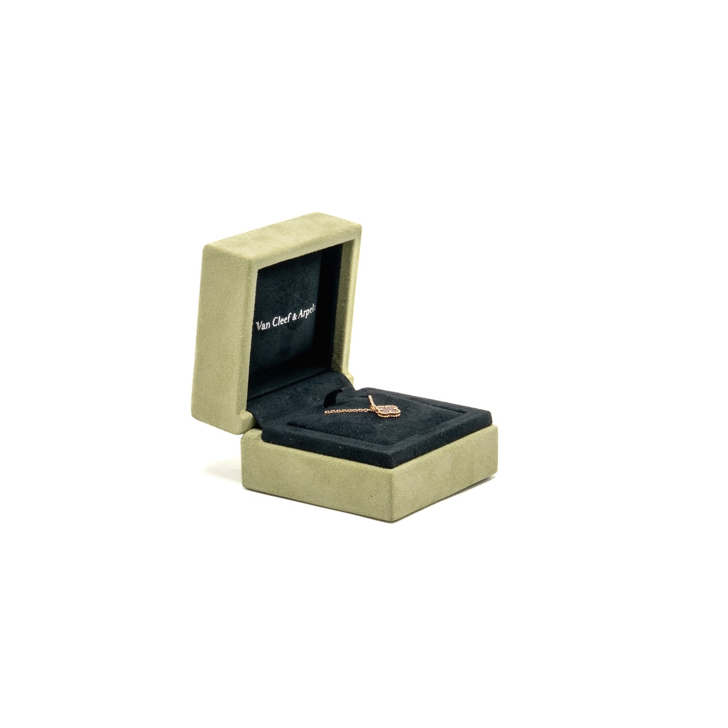 Van Cleef and Arpels Sweet Alhambra pendant carlenian rose gold