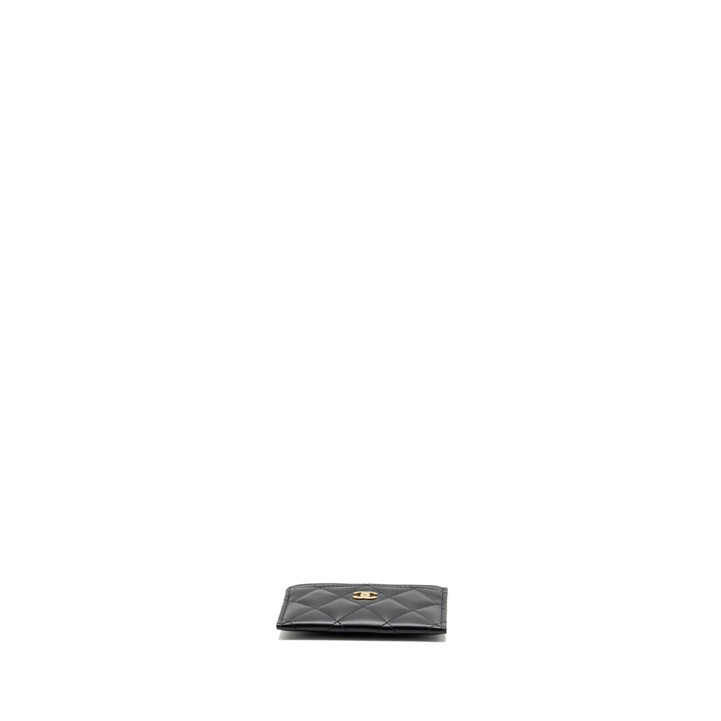 Chanel Classic CC Card Holder Lambskin Black LGHW (Microchip)