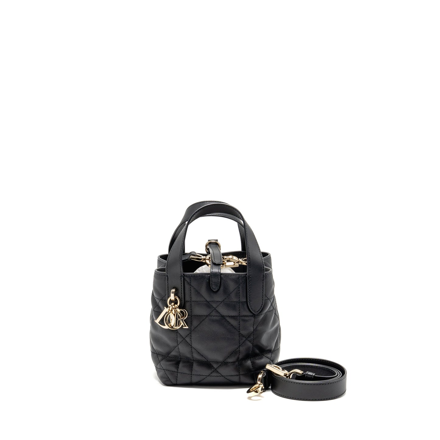 Dior Toujours Vertical Nano Tote Bag calfskin black LGHW