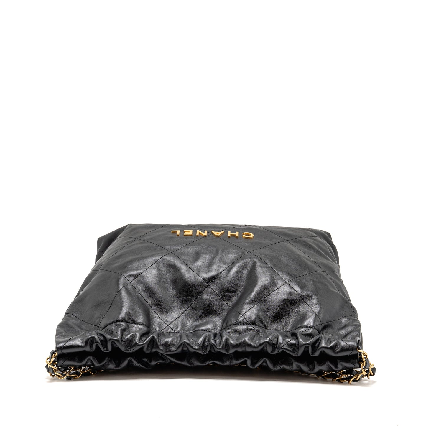Chanel Medium 22 bag Calfskin black GHW (microchip)