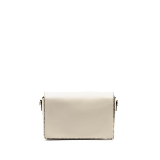 Dior Diorevolution Flap Bag Calfskin White SHW
