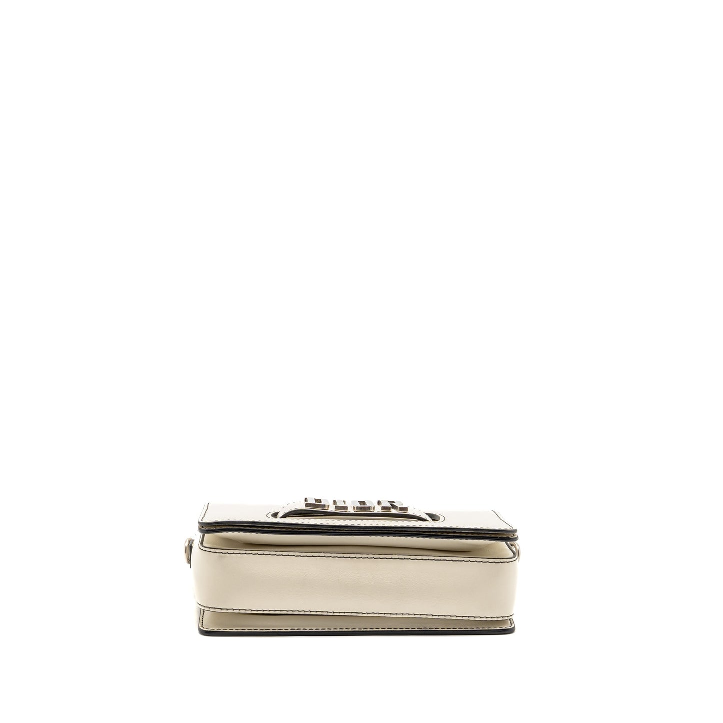 Dior Diorevolution Flap Bag Calfskin White SHW