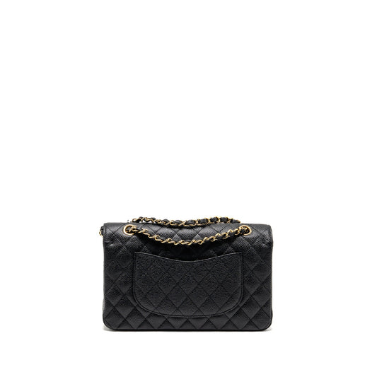 CHANEL Medium Classic Double Flap Bag Caviar Black GHW