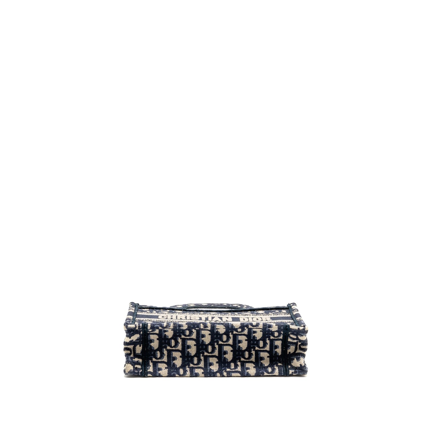 Dior Mini Book Tote Bag Blue Oblique Embriodery