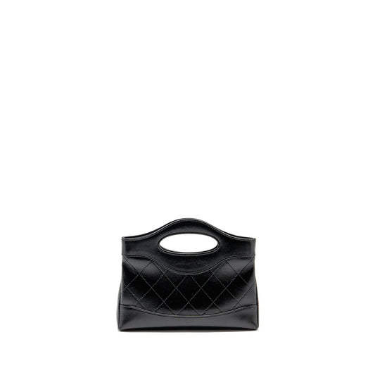 Chanel 24C Mini 31 Clutch with Chain Shiny Calfskin Black LGHW (Microchip)