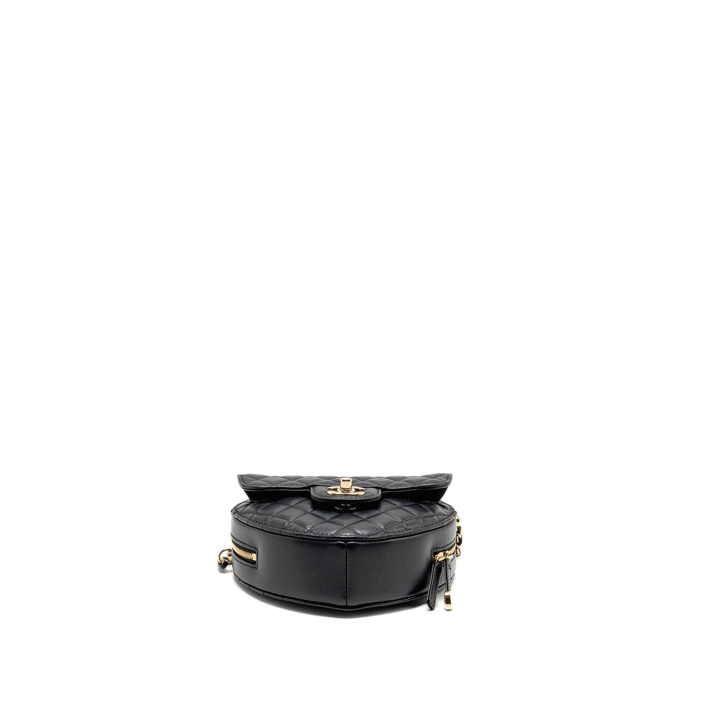 Chanel 22S Heart Bag Lambskin Black LGHW (Microchip)