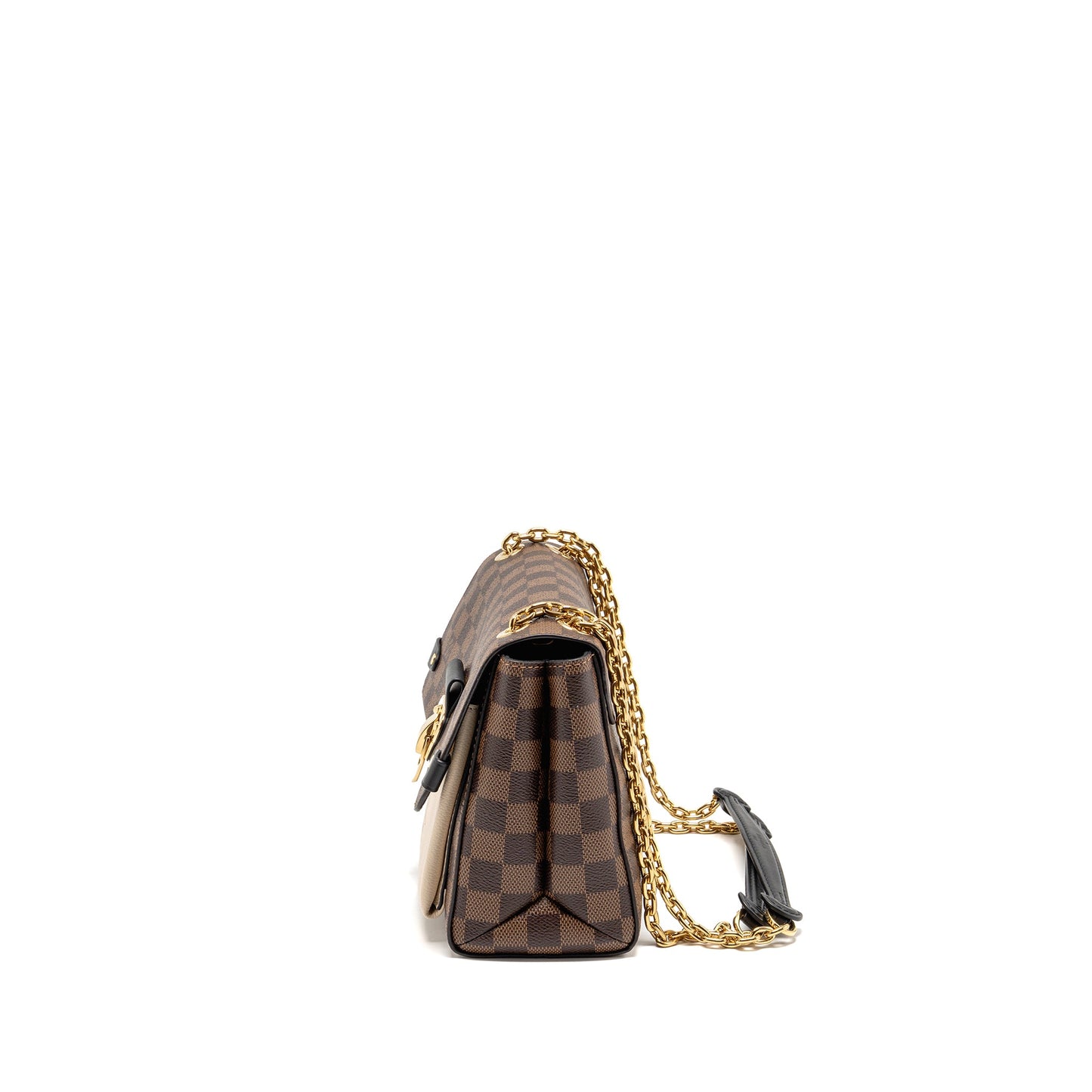 Louis Vuitton Vavin PM Damier Ebene Canvas Cream White GHW